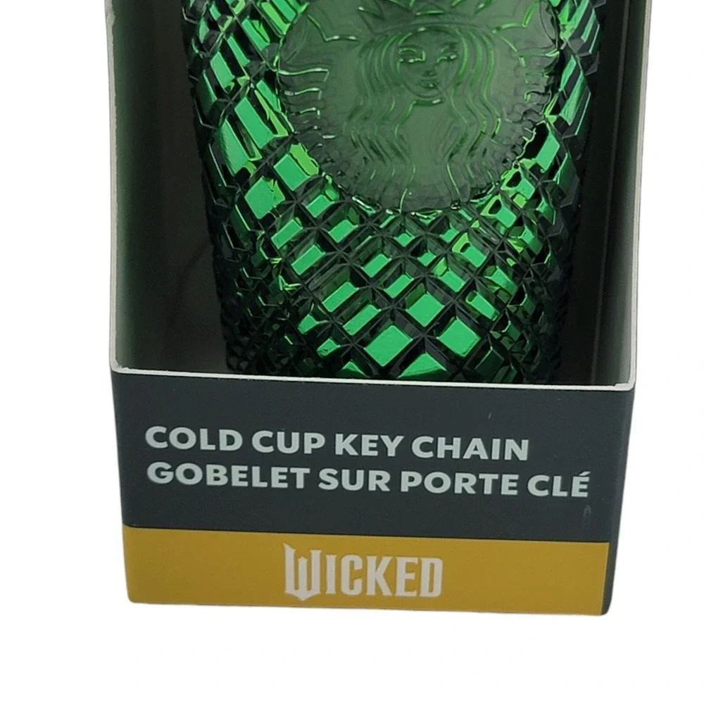 Starbucks Wicked‎ Mini Cold Cup Keychain Ornament Green Prism Emerald City Gift